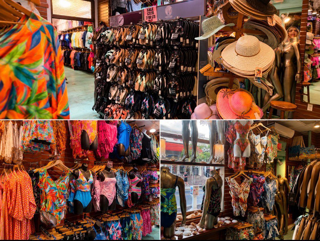 Colorful swimwear display
